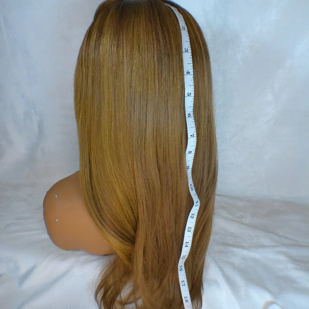 ✨18 Inch Human Tigers Eye Dimensional Lace Wig With Large Parting Area ✨ - Picture 15 of 16